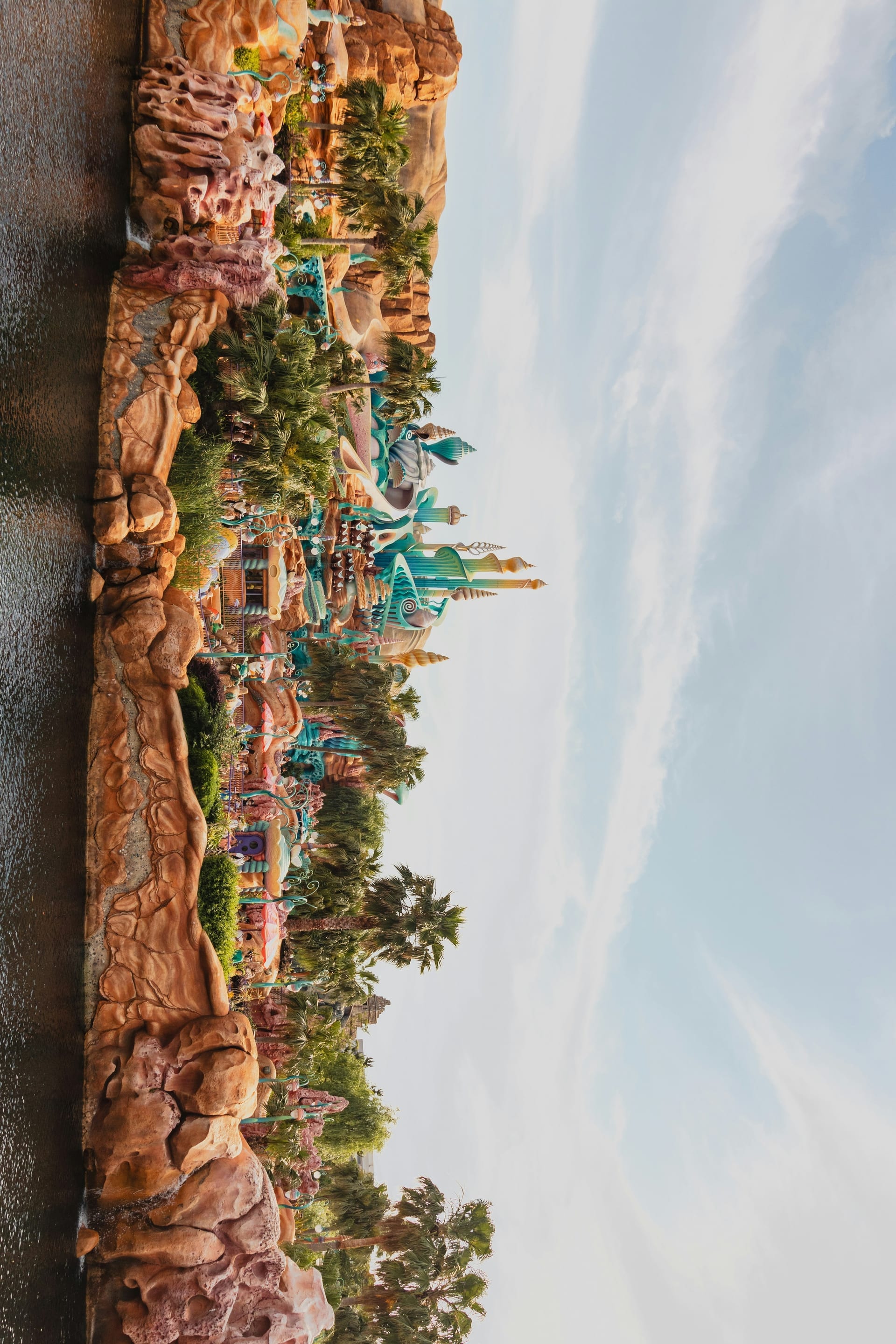 Tokyo DisneySea - Mediterranean Harbor with canals and Mount Prometheus, Urayasu, Japan